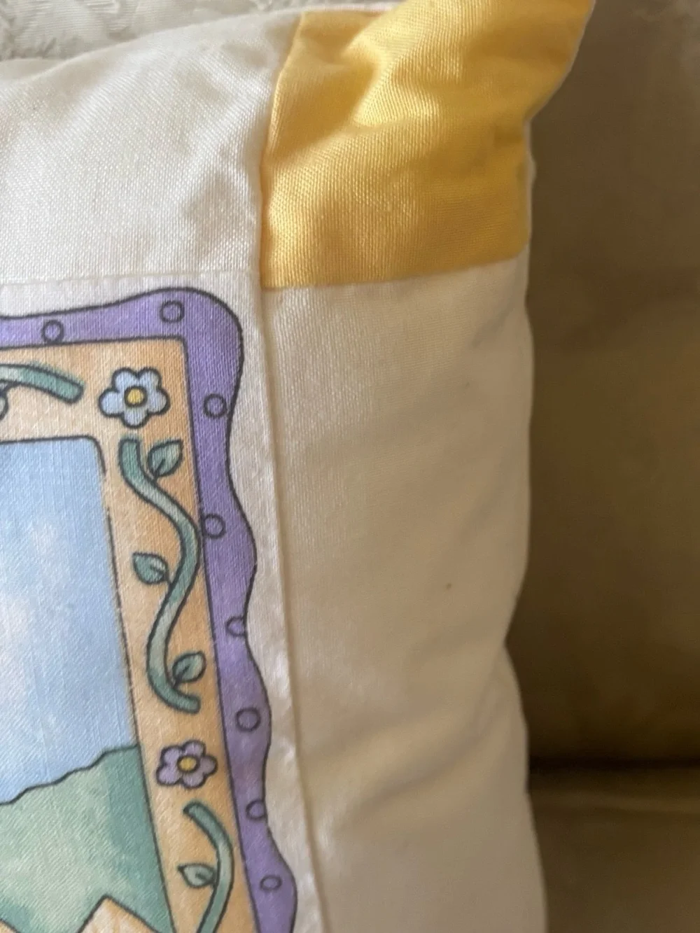 Handmade Christian Teddy Bear Decorative Pillow 11”x11.5” Beatitudes Matthew 5